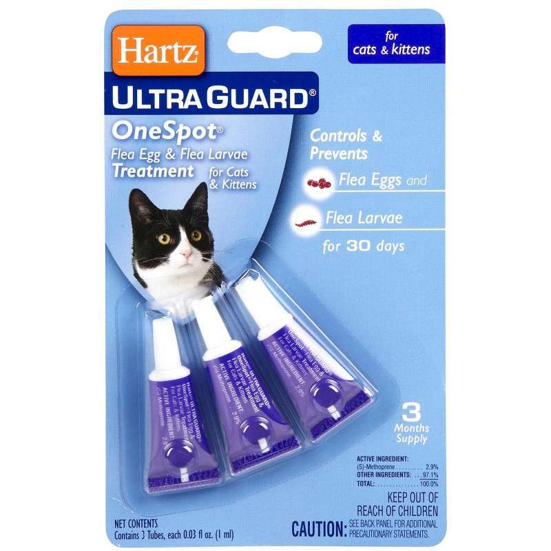 Hartz (Хартс) Ultra Guard One Spot - Капли для котов от яиц блох и их личинок (3 шт./уп.) в E-ZOO
