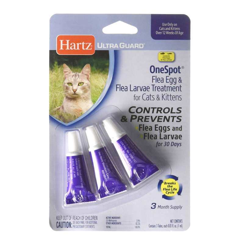 Hartz (Хартс) Ultra Guard One Spot - Капли для котов от яиц блох и их личинок (3 шт./уп.) в E-ZOO
