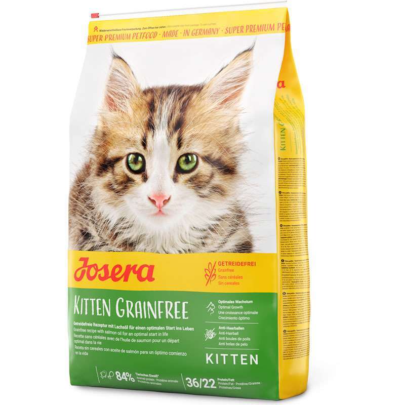 Josera (Йозера) Kitten Grainfree – Сухий беззерновий корм з домашньою птицею для кошенят, вагітних та кішок, що вигодовують кошенят (400 г) в E-ZOO