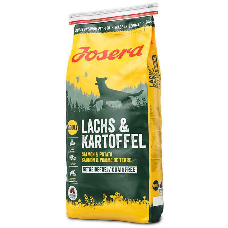 Josera (Йозера) Lachs & Kartoffel – Сухой беззерновой корм с лососем и картошкой для собак (15 кг) в E-ZOO