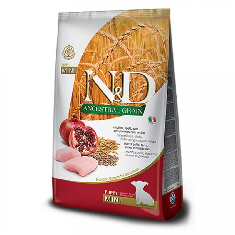 Farmina (Фарміна) N&D Low Grain Chicken & Pomegranate Puppy Mini – Низькозерновий сухий корм з куркою і гранатом для цуценят дрібних порід (2,5 кг) в E-ZOO