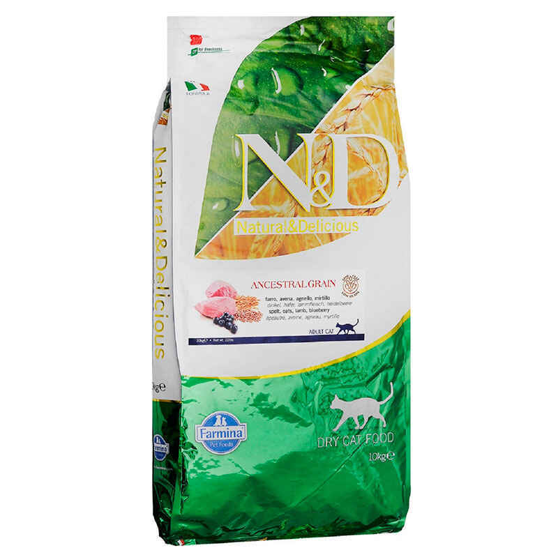 Farmina (Фармина) N&D Low Grain Cat Lamb & Blueberry Adult - Низкозерновой сухой корм с ягненком и черникой для взрослых котов (1,5 кг) в E-ZOO