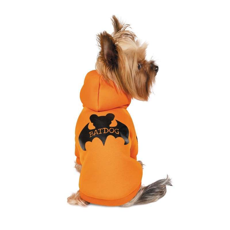 Pet Fashion (Пет Фешн) BatDog – Толстовка с принтом Летучая мышь для собак (оранжевая) (XS-2 (26-28 см)) в E-ZOO