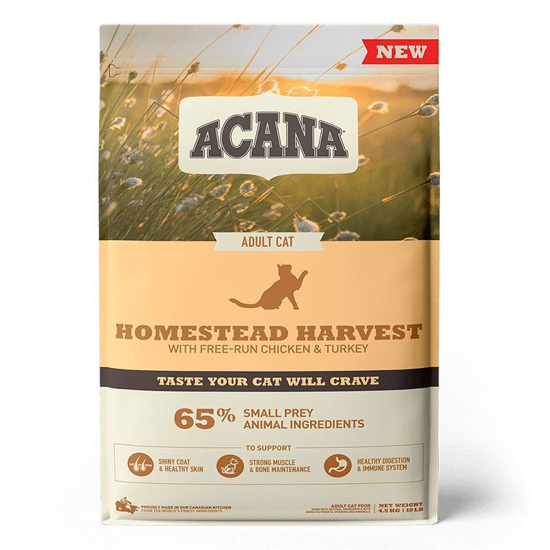 Acana (Акана) Homestead Harvest – Сухой корм с курицей, индейкой и уткой для котов (4,5 кг) в E-ZOO