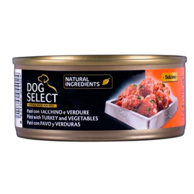 Dog Select (Дог Селект) Turkey&Vegetables – Вологий корм з індичкою і овочами для собак (паштет) (165 г) в E-ZOO