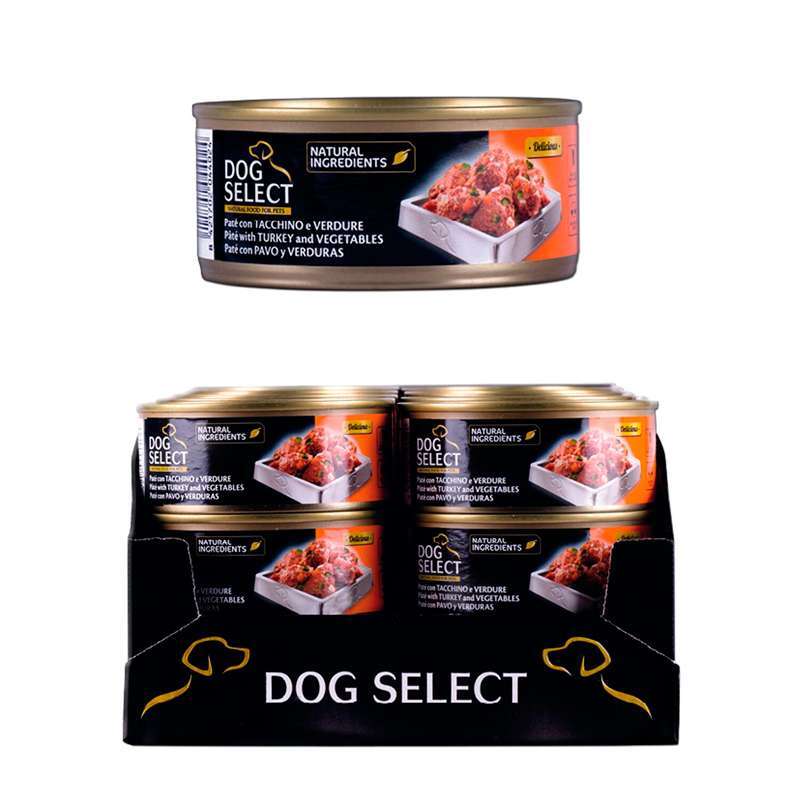 Dog Select (Дог Селект) Turkey&Vegetables – Влажный корм с индейкой и овощами для собак (паштет) (165 г) в E-ZOO