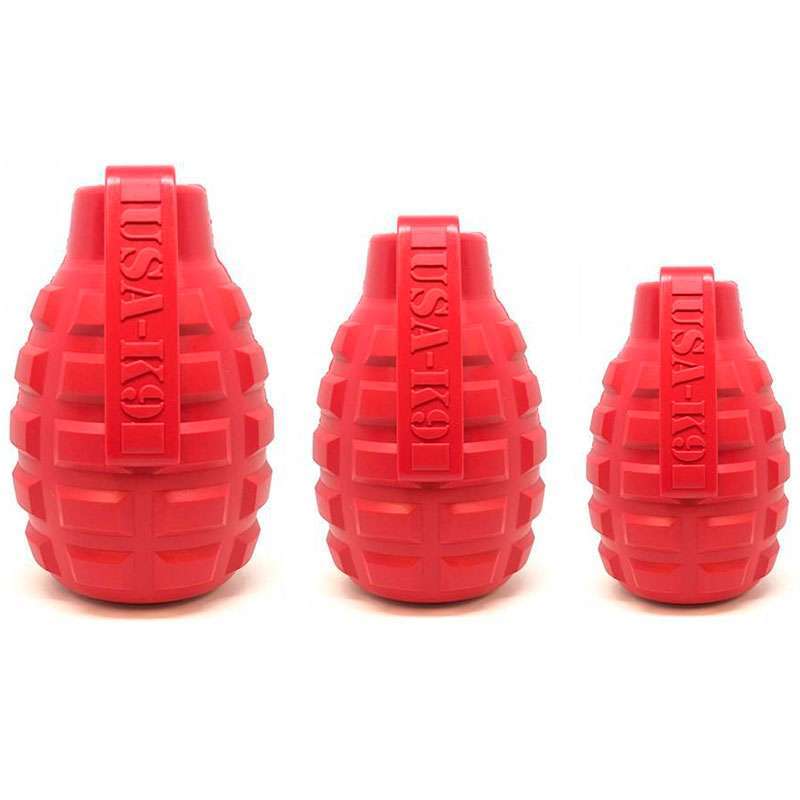 SodaPup (Сода Пап) USA-K9 Grenade – Игрушка-диспенсер для лакомств Граната из суперпрочного материала для собак (L) в E-ZOO