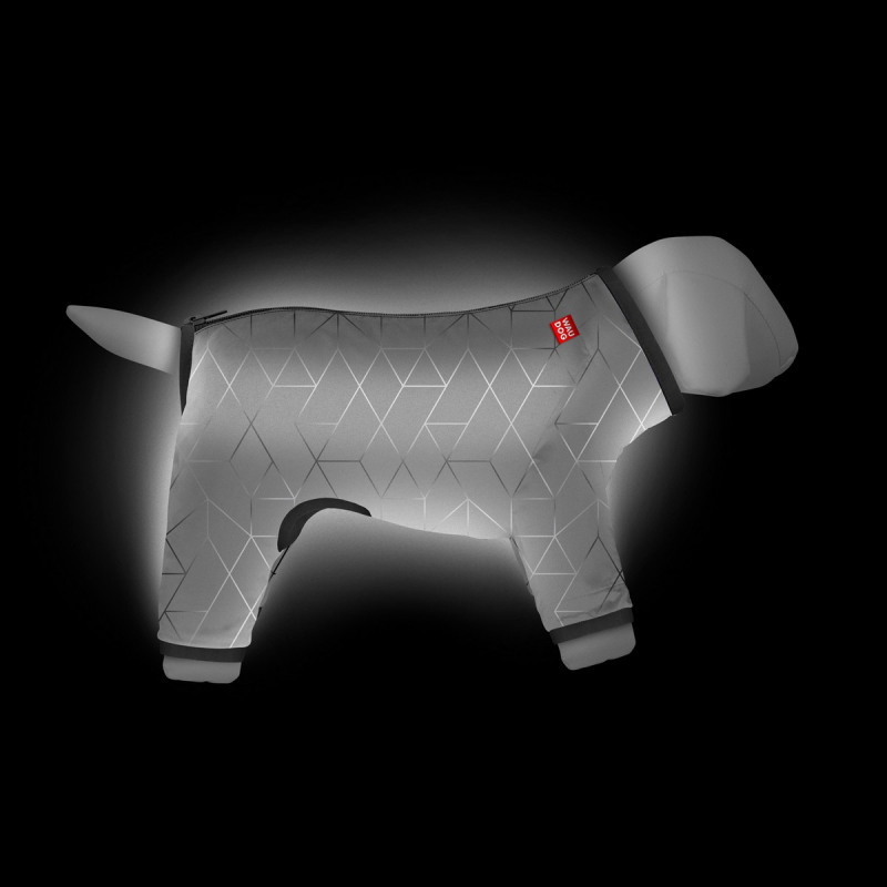 Collar (Коллар) WAUDOG Clothes - Дощовик для собак світловідбиваючий (сірий) (L50 (47-50 см)) в E-ZOO