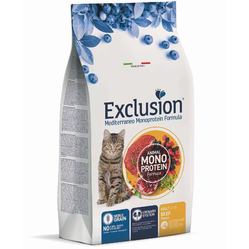 Exclusion (Эксклюжн) Noble Grain Cat Adult Beef - Монопротеиновый сухой корм с говядиной для взрослых котов всех пород возрастом от 12 месяцев (1,5 кг) в E-ZOO