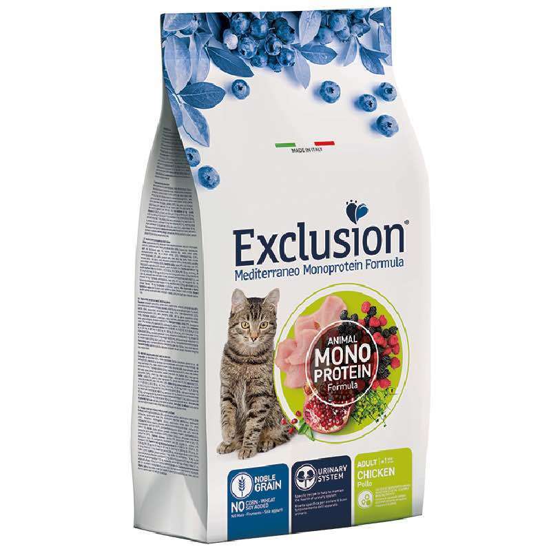 Exclusion (Ексклюжн) Noble Grain Cat Adult Chicken - Монопротеїновий сухий корм з куркою для дорослих котів всіх порід віком від 12 місяців (300 г) в E-ZOO