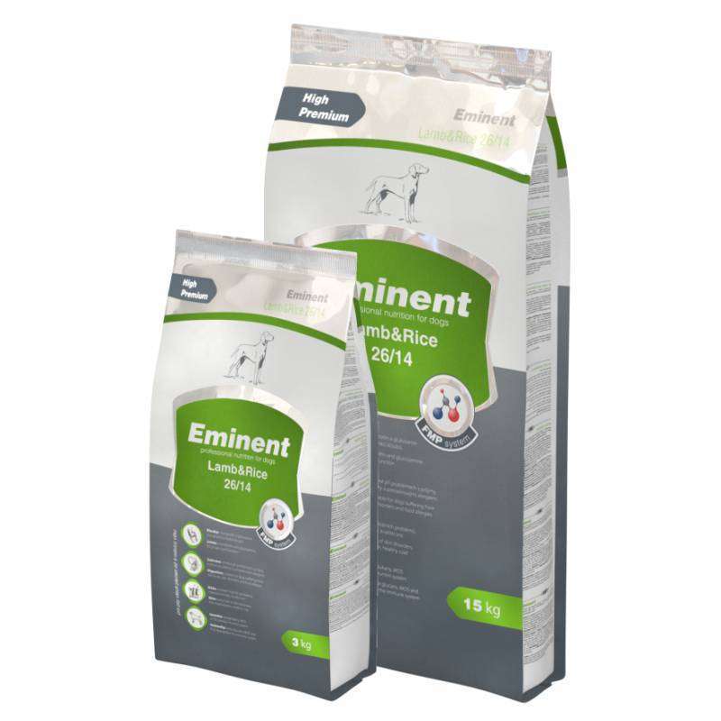 Eminent (Эминент) Lamb & Rice 26/14 - Полнорационный корм с ягненком и рисом для собак всех пород возрастом от 4 месяцев (15 кг) в E-ZOO