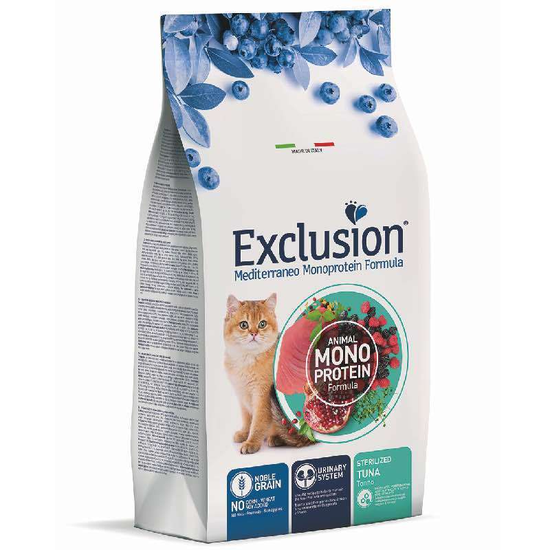 Exclusion (Эксклюжн) Noble Grain Cat Sterilized Tuna - Монопротеиновый сухой корм с тунцом для взрослых стерилизованных котов всех пород (300 г) в E-ZOO
