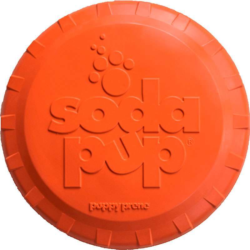 SodaPup (Сода Пап) Bottle Top Flyer Small – Іграшка Фрізбі з каучуку для собак та цуценят (17х17 см) в E-ZOO