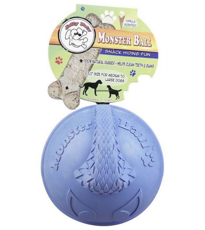 Jolly Pets (Джоллі Петс) MONSTER BALL – Іграшка м'яч для ласощів Монстр-М'ячик для собак (9 см) в E-ZOO