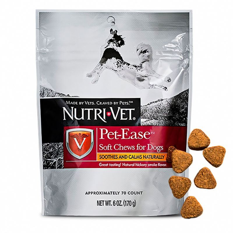 Nutri-Vet (Нутри-Вет) Pet-Ease Soft Chews – Жевательные успокаивающие таблетки с курицей для собак всех пород (170 г) в E-ZOO