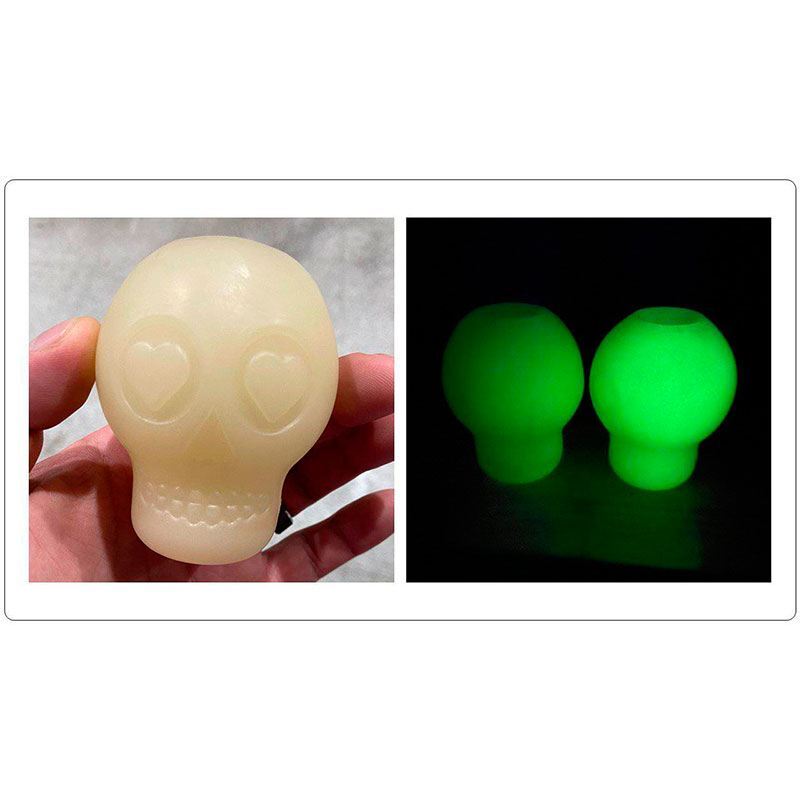 SodaPup (Сода Пап) Skull Treat Dispenser – Жувальна іграшка-диспенсер Череп, що світиться для ласощів із суперміцного матеріалу для собак (M) в E-ZOO