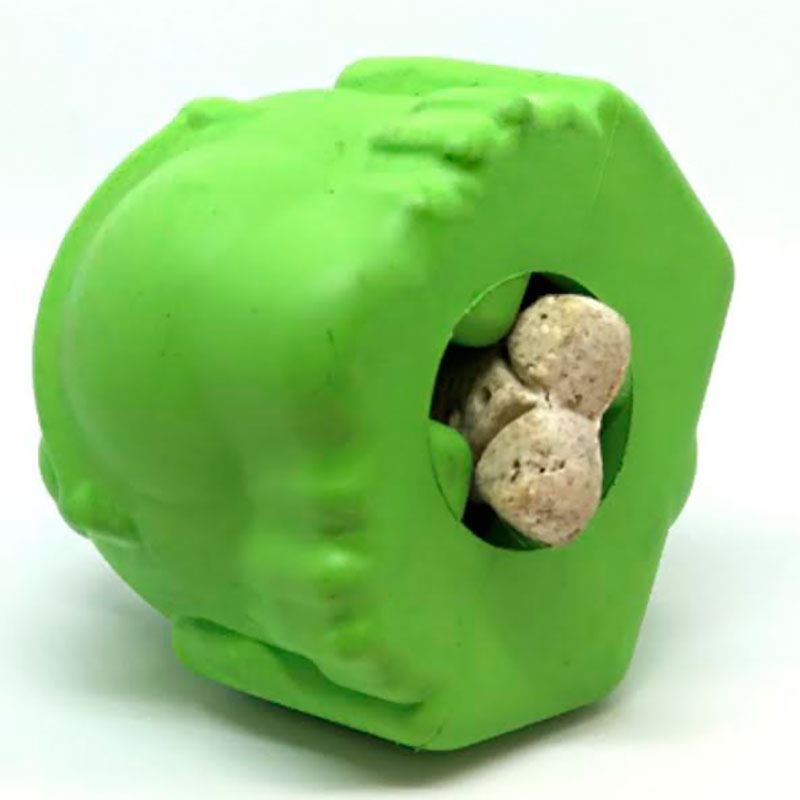 SodaPup (Сода Пап) Bullfrog Treat Dispenser – Жувальна іграшка-диспенсер Жабка для ласощів з суперміцного матеріалу для собак (L) в E-ZOO
