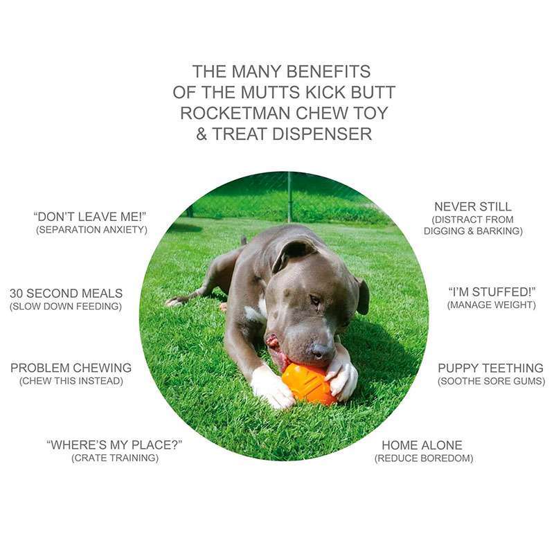SodaPup (Сода Пап) Spotnik Rocketman – Жевательная игрушка-диспенсер Ракета для лакомств из суперпрочного материала для собак (L) в E-ZOO