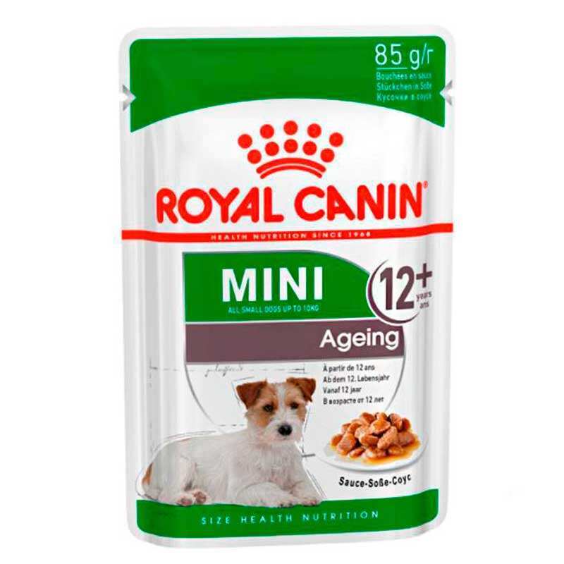 Royal Canin (Роял Канин) Mini Ageing 12+ – Влажный корм с мясом для взрослых собак малых пород старше 12 лет (кусочки в соусе) (85 г) в E-ZOO