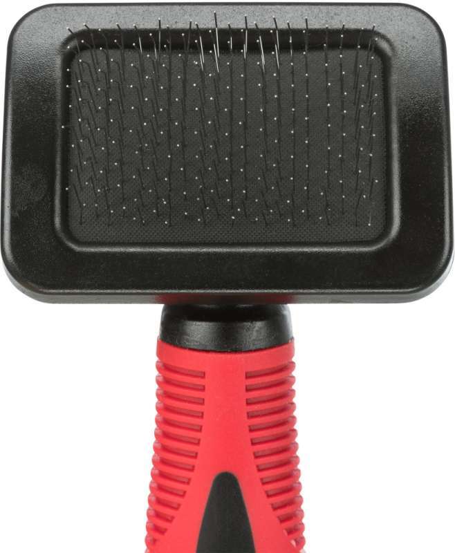 Trixie (Трикси) Soft Brush - Щетка-пуходерка с мягкой щетиной и прорезиненной ручкой (12х16 см) в E-ZOO