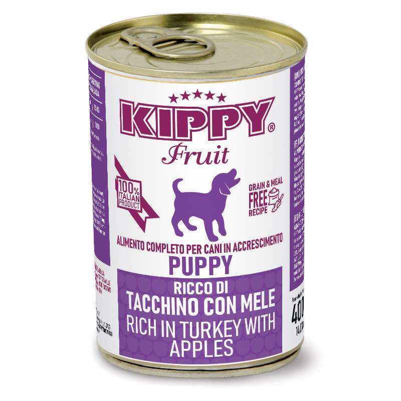Kippy (Киппи) Puppy Fruit Turkey&Apples - Влажный корм с индейкой и яблоками для щенков всех пород (паштет) (400 г) в E-ZOO