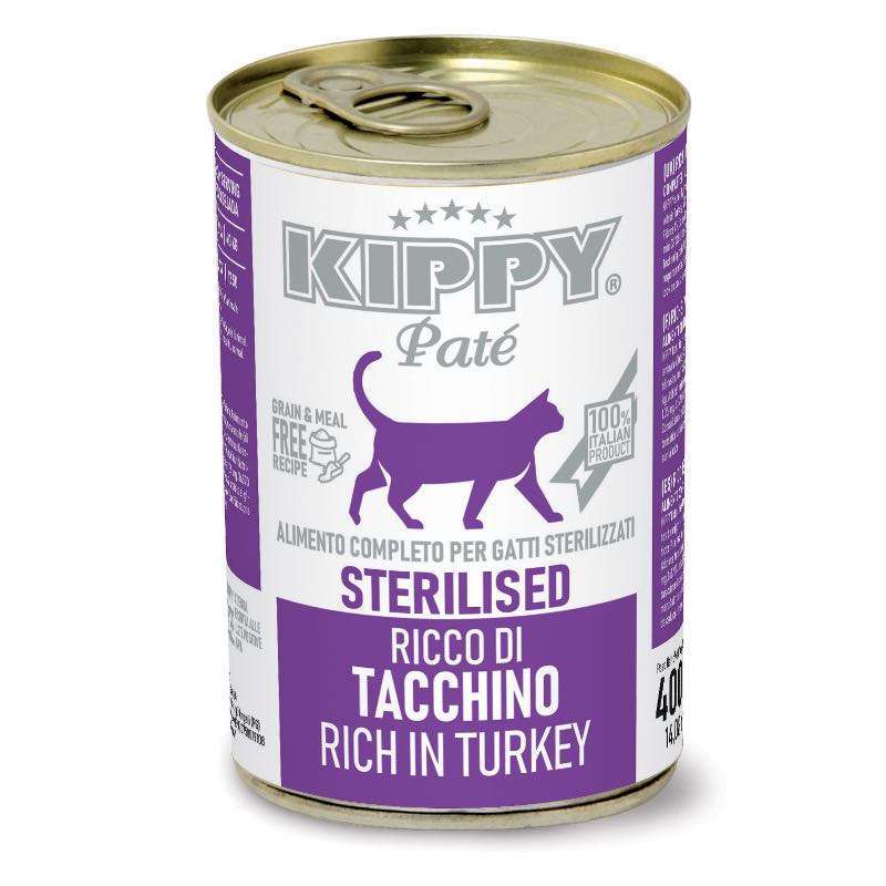Kippy (Кіппі) Pate Cat Sterilised Turkey - Вологий корм з індичкою для стерилізованих котів усіх порід (паштет) (400 г) в E-ZOO