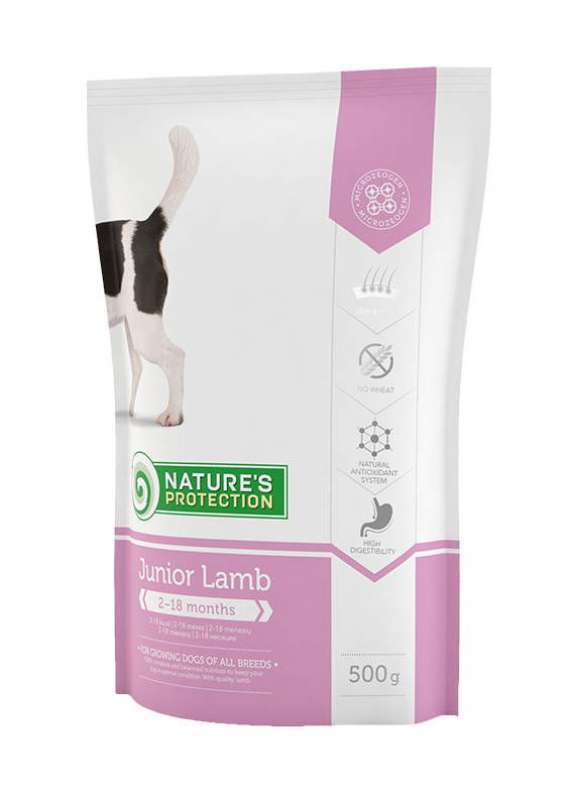 Nature's Protection (Нейчерес Протекшн) Junior Lamb All Breeds - Сухой корм с ягненком для щенков всех пород (500 г) в E-ZOO