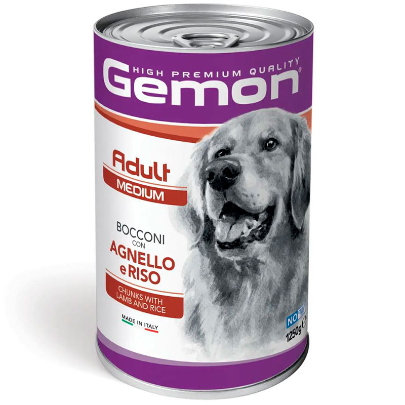 Gemon (Джемон) Dog Medium Adult Chunks with Chicken&Turkey - Влажный корм с курицей и индейкой для взрослых собак средних пород (кусочки в желе) (1,25 кг) в E-ZOO