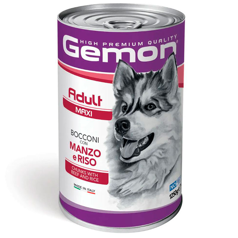 Gemon (Джемон) Dog Medium Adult Chunks with Lamb&Rice - Вологий корм з ягням та рисом для дорослих собак середніх порід (шматочки в желе) (1,25 кг) в E-ZOO