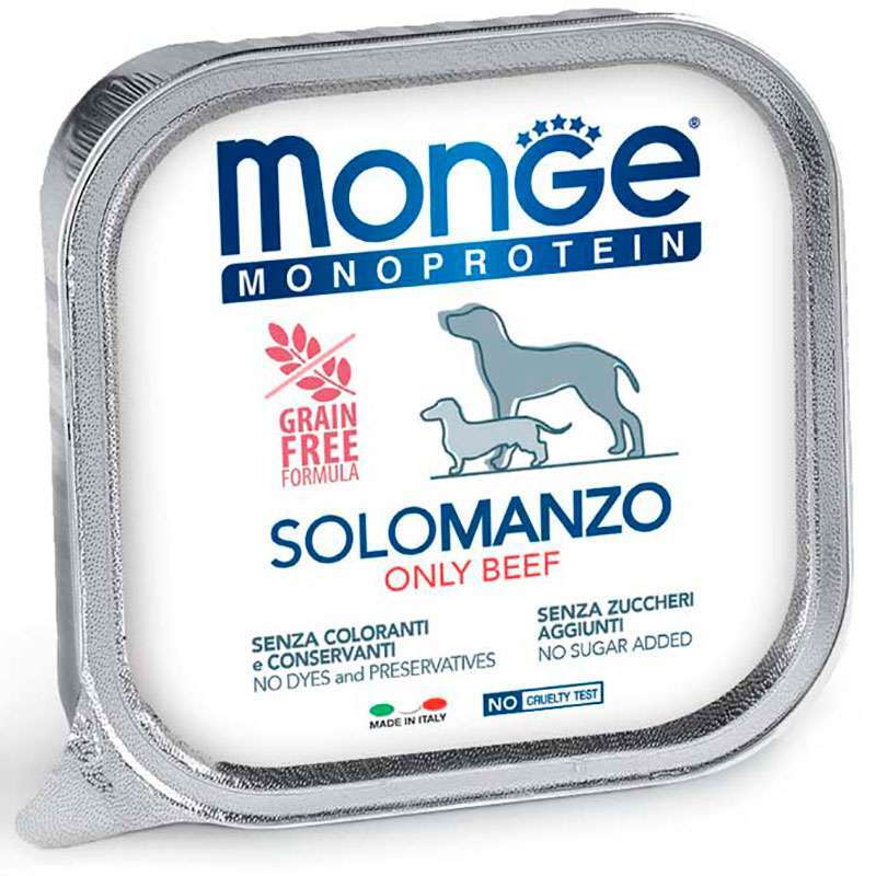Monge (Монж) Monoprotein Dog Solo Only Beef – Монопротеїновий паштет з яловичиною для собак (150 г) в E-ZOO