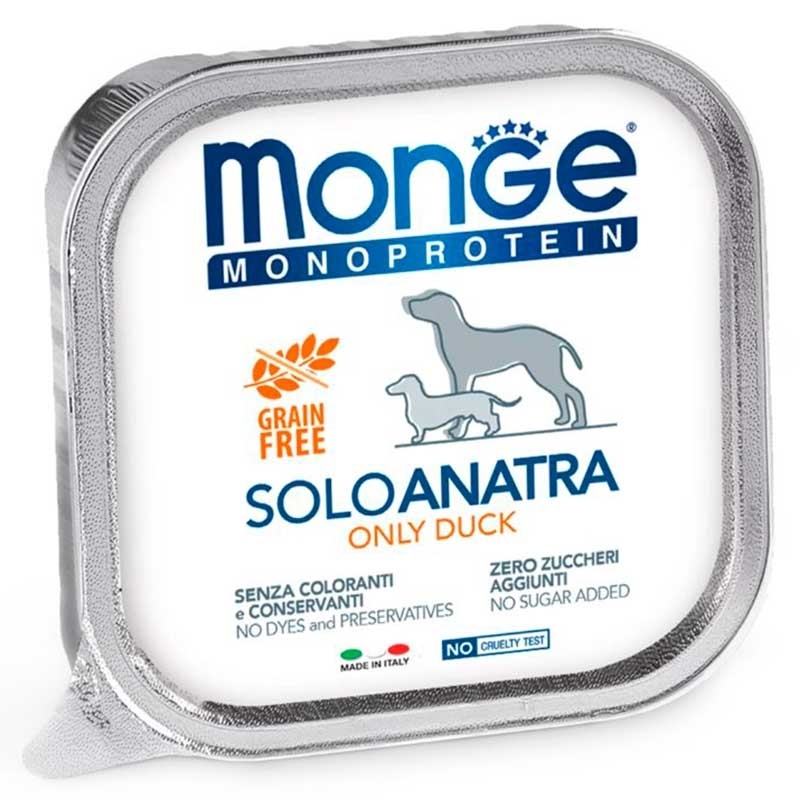 Monge (Монж) Monoprotein Dog Solo Only Duck – Монопротеїновий паштет з качкою для собак (150 г) в E-ZOO