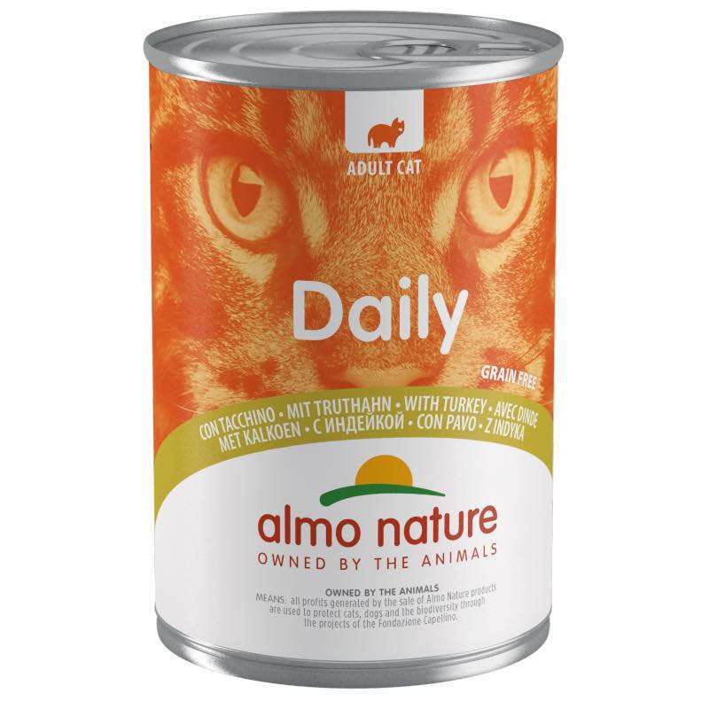 Almo Nature (Альмо Натюр) Daily Cat Adult Turkey - Повнораціонний консервований корм з індичкою для дорослих котів (400 г) в E-ZOO