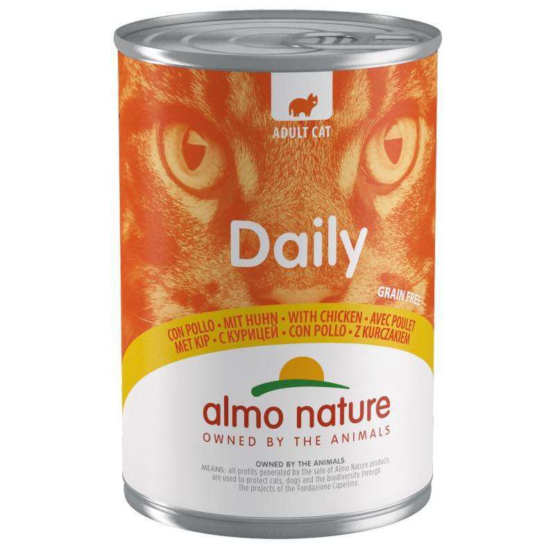 Almo Nature (Альмо Натюр) Daily Cat Adult Chicken - Повнораціонний консервований корм з куркою для дорослих котів (400 г) в E-ZOO
