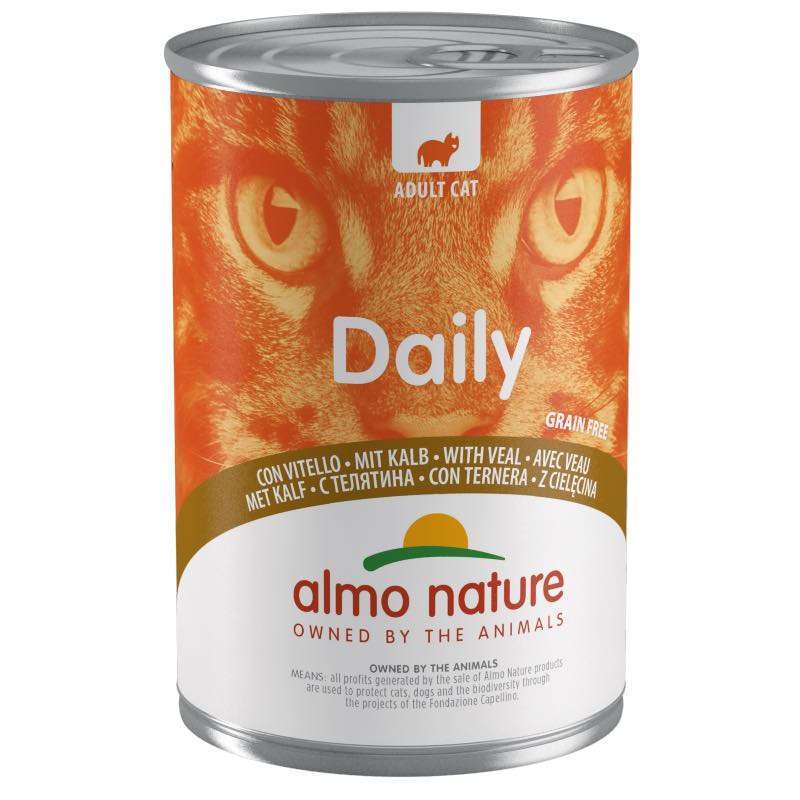 Almo Nature (Альмо Натюр) Daily Cat Adult Veal - Полнорационный консервированный корм с телятиной для взрослых кошек (400 г) в E-ZOO