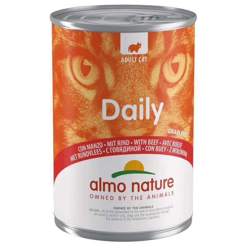 Almo Nature (Альмо Натюр) Daily Cat Adult Beef - Повнораціонний консервований корм з яловичиною для дорослих котів (400 г) в E-ZOO