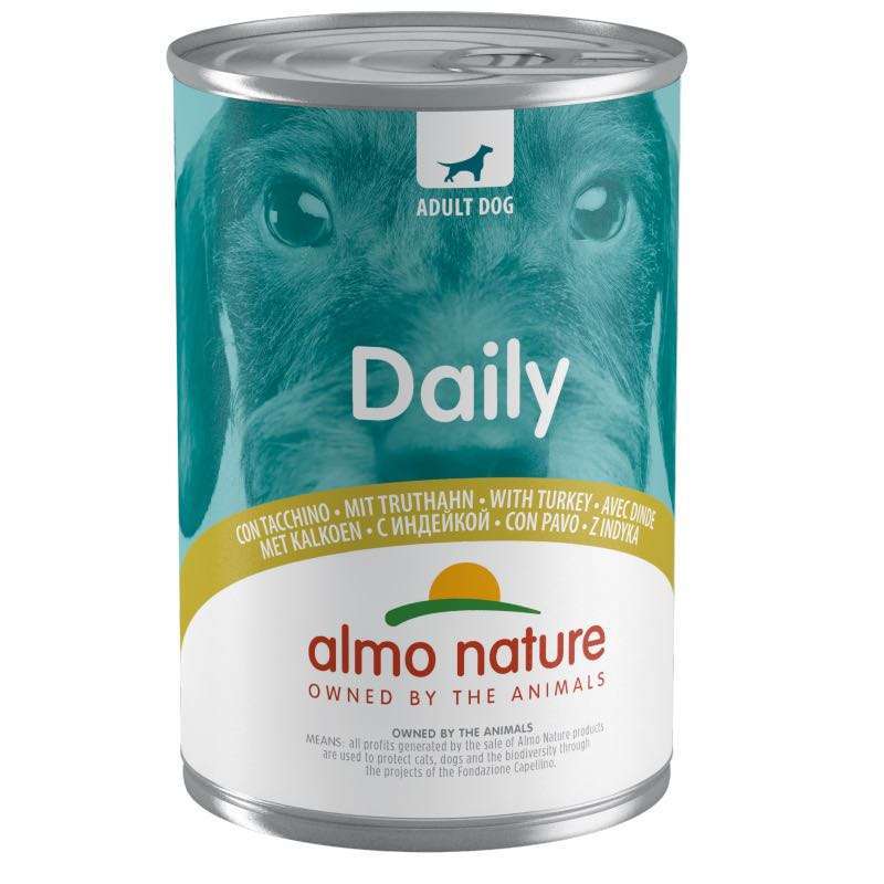 Almo Nature (Альмо Натюр) Daily Dog Adult Turkey - Повнораціонний консервований корм з індичкою для дорослих собак всіх порід (400 г) в E-ZOO