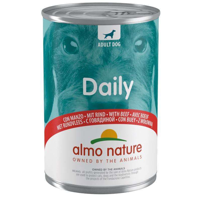 Almo Nature (Альмо Натюр) Daily Dog Adult Beef - Повнораціонний консервований корм з яловичиною для дорослих собак всіх порід (400 г) в E-ZOO