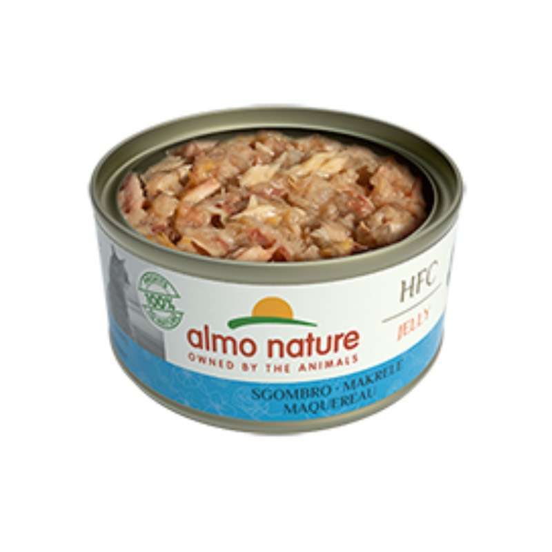 Almo Nature (Альмо Натюр) HFC Jelly Adult Cat Mackerel - Консервированный корм с скумбрией для взрослых кошек (кусочки в желе) (70 г) в E-ZOO