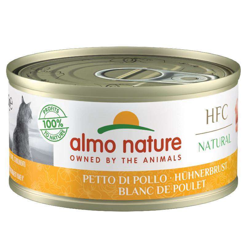 Almo Nature (Альмо Натюр) HFC Natural Adult Cat Chicken Breast - Консервований корм з курячою грудкою для дорослих котів (шматочки в желе) (70 г) в E-ZOO
