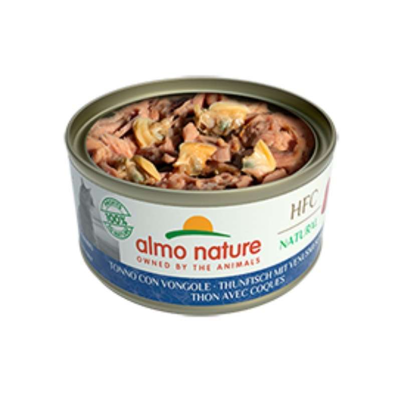 Almo Nature (Альмо Натюр) HFC Natural Adult Cat Tuna&Clams - Консервований корм з тунцем та молюсками для дорослих котів (шматочки в желе) (70 г) в E-ZOO