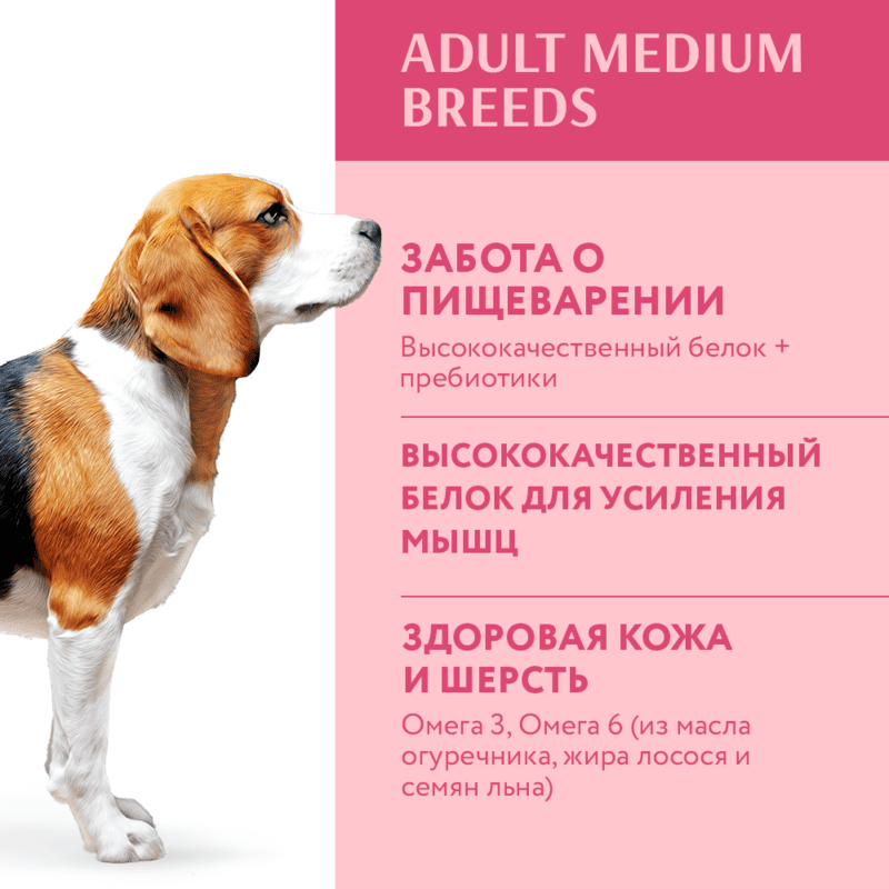 OptiMeal (ОптиМил) Turkey Medium Adult Dog – Сухой корм с индейкой для собак средних пород (1,5 кг) в E-ZOO