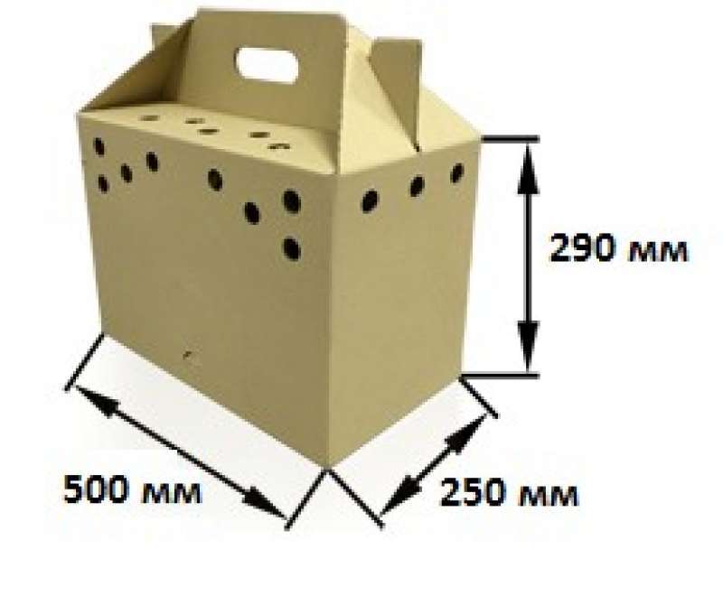 КОТОФАБРІКА TRAVELBOX - Переноска для котів, картонна (50×25×30 см) в E-ZOO