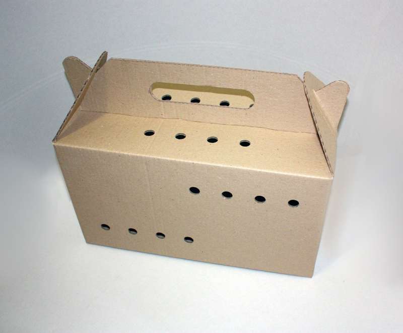 КОТОФАБРІКА TRAVELBOX - Переноска для котів, картонна (50×25×30 см) в E-ZOO