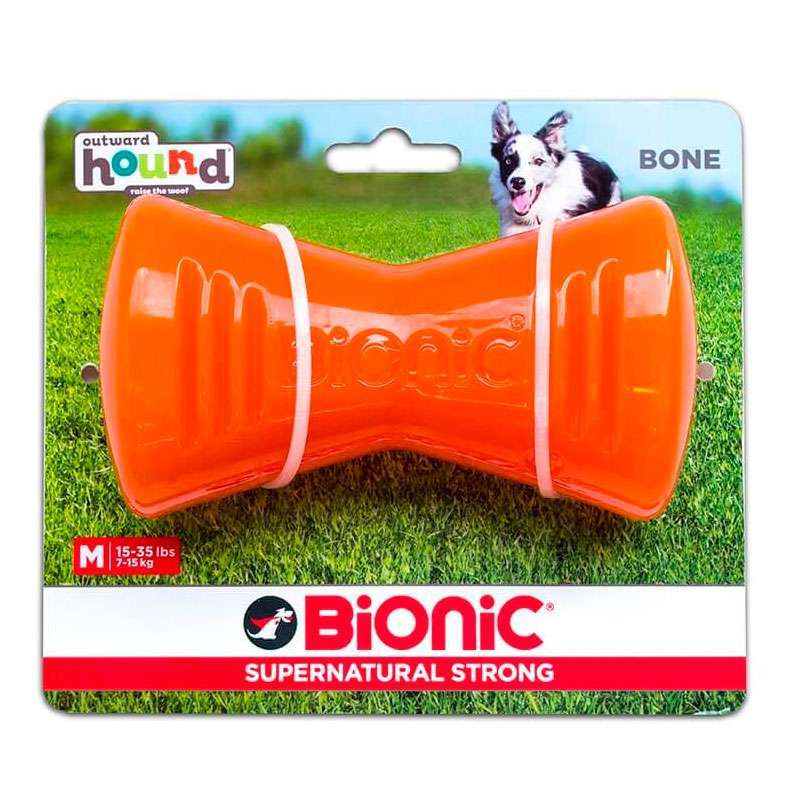 Bionic (Бионик) Opaque Bone – Игрушка суперпрочная Опак Боне Кость с нишами для лакомств для собак (9,4х5х4 см) в E-ZOO