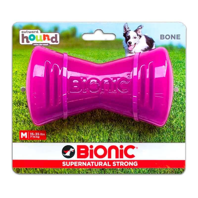 Bionic (Біонік) Opaque Bone – Іграшка суперміцна Опак Боне Кістка з нішами для ласощів для собак (9,4х5х4 см) в E-ZOO