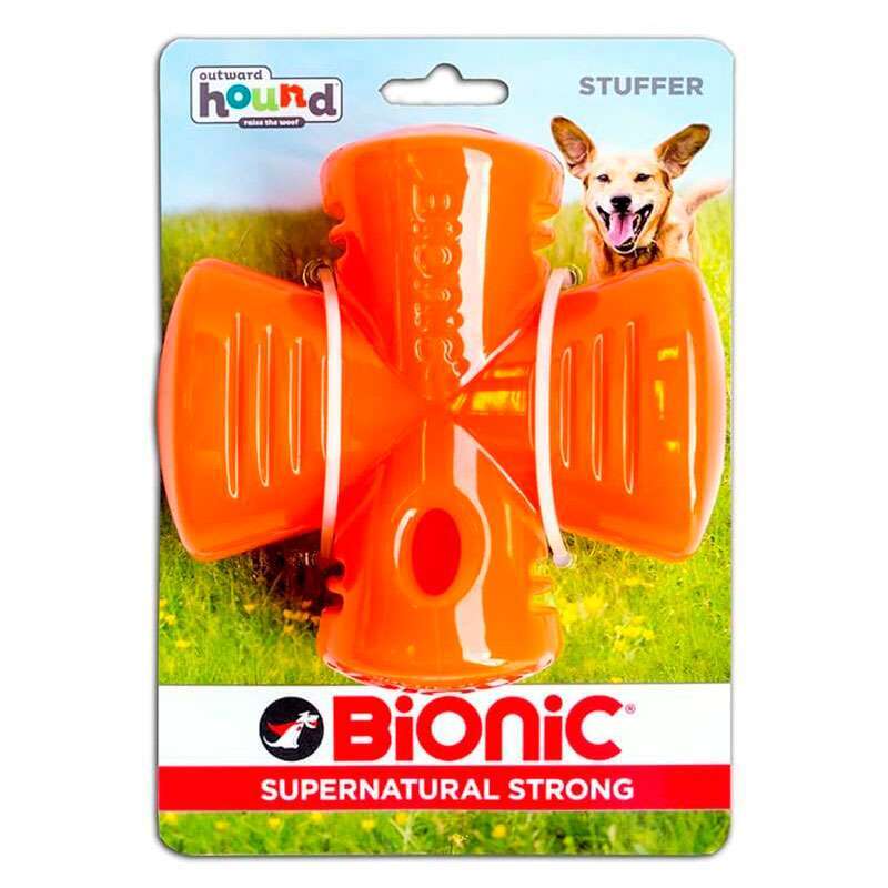 Bionic (Біонік) Opaque Stuffer – Іграшка суперміцна Опак Стафер з нішами для ласощів для собак (12,5х12,5х6,8 см) в E-ZOO