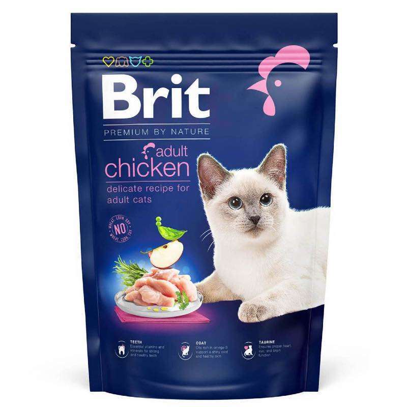 Brit Premium (Бріт Преміум) by Nature Cat Adult Chicken - Сухий корм з куркою для дорослих котів всіх порід (800 г) в E-ZOO
