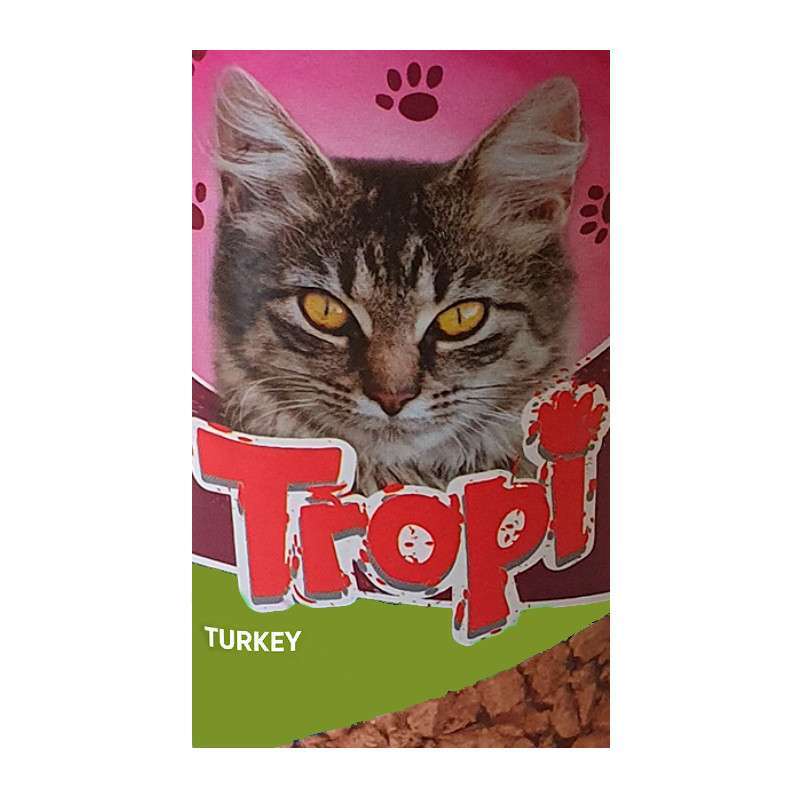 Tropi (Тропи) Pouch for Cat Turkey in Gravy - Влажный корм с индейкой для котов (кусочки в соусе) (100 г) в E-ZOO