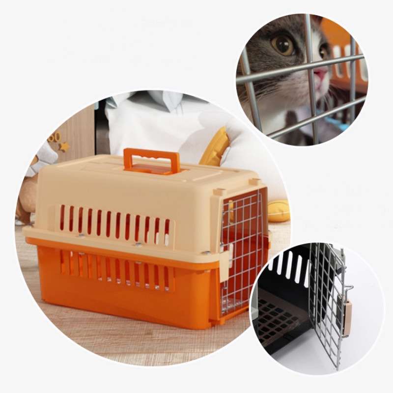 Nunbell (Нанбел) Pet Carrier IATA Size 1 - Пластиковая переноска для котов и собак мелких пород весом до 10 кг с железной дверью, соответствующая стандартам IATA (48х32х30 см) в E-ZOO
