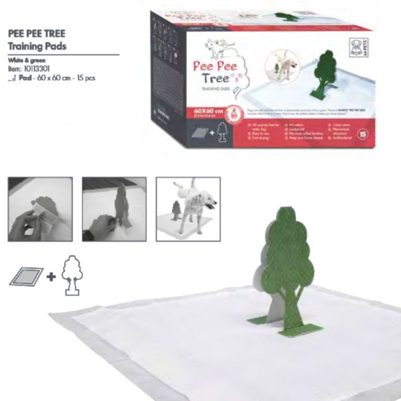 M-Pets (М-Петс) Pee Pee Tree Training Pads - Привчаючі пелюшки з деревцем для собак (60х60 см / 15 шт.) в E-ZOO